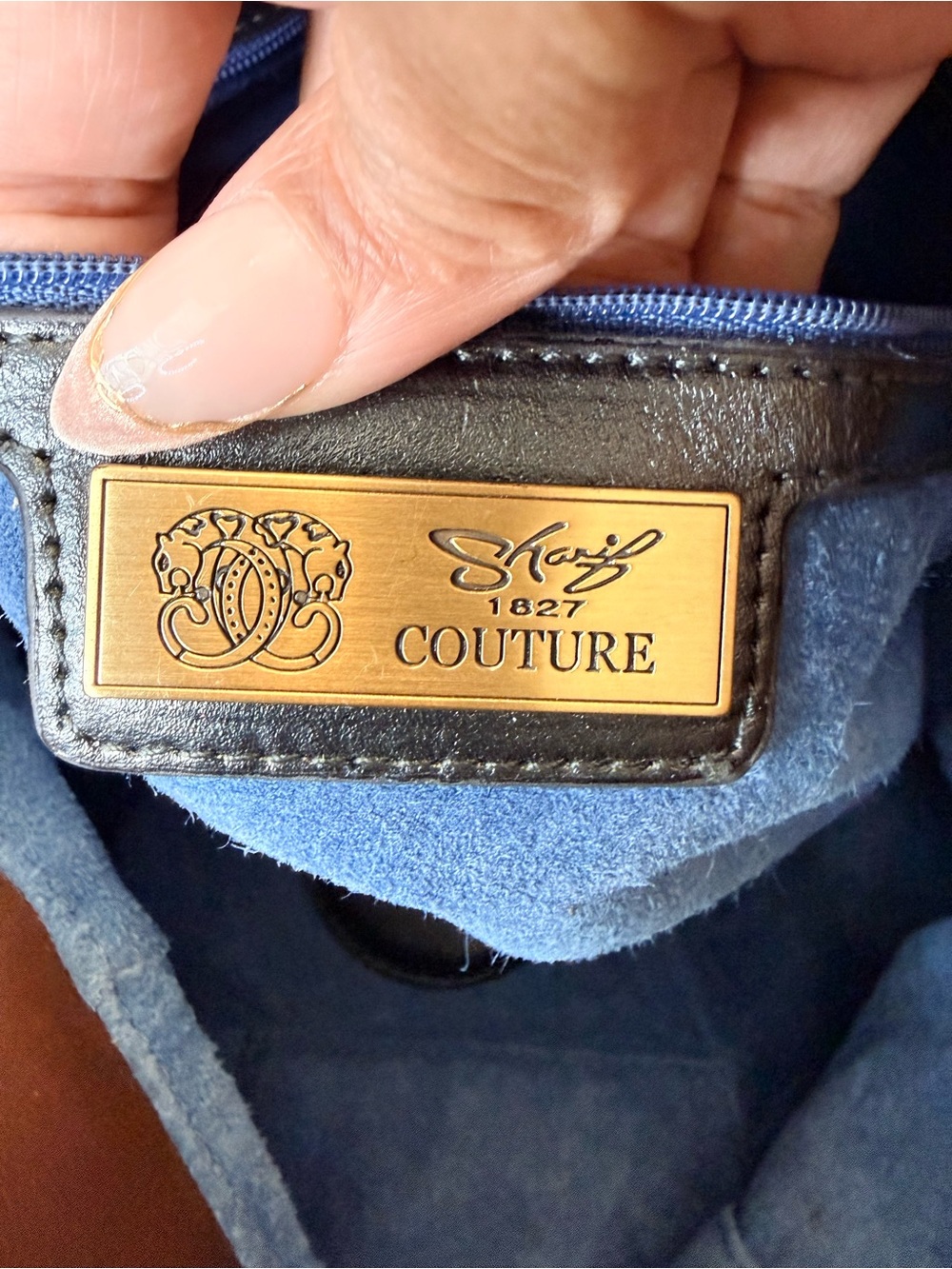 Sharif Vintage RARE LEATHER AND CALF HAIR Gold-Tone Hardware - Picture 5 of 10